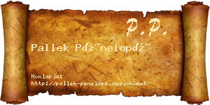 Pallek Pénelopé névjegykártya
